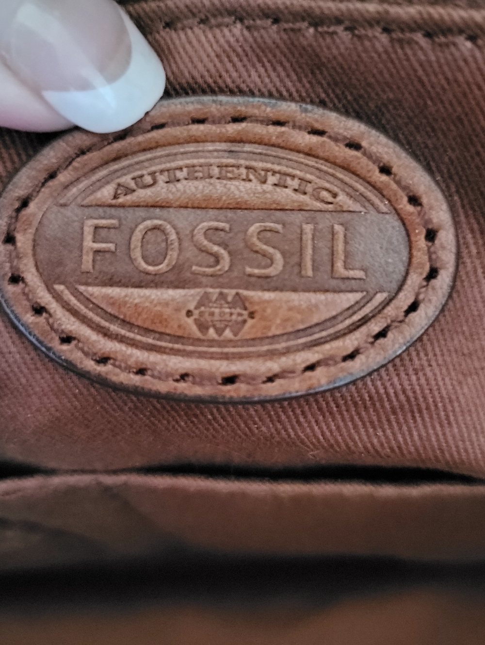 Fossil Leather Y2K Sydney Shopper Tote Carmel Brown Shoulder Bag Large Classic - Picture 6 of 7